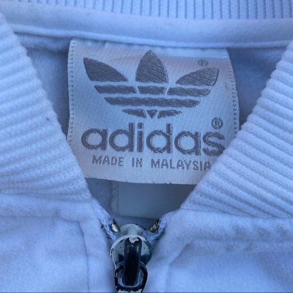 Vintage 80s Adidas Trefoil ZIP Up Track Jacket - Picture 5 of 6
